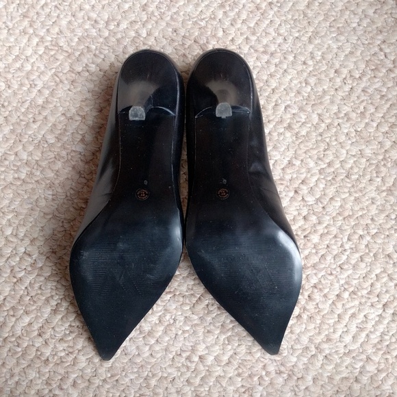 Rare! Worthington Classic Black Genuine Leather Pointy Pumps 9 - Picture 5 of 5
